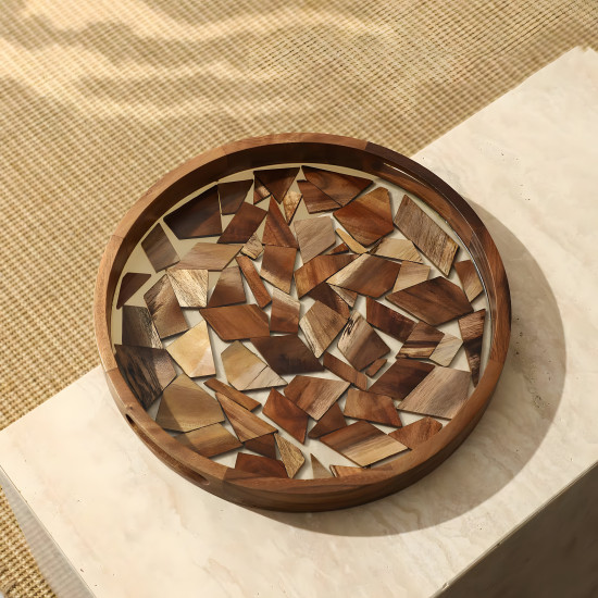 Wooden Tray Set 2 Pcs